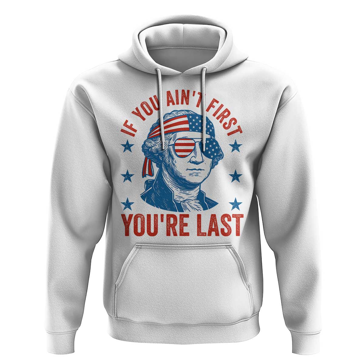 Funny 4th Of July Hoodie George Washington Stay Strapped Or Get Clapped - Wonder Print Shop