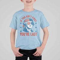 Funny 4th Of July T Shirt For Kid George Washington Stay Strapped Or Get Clapped - Wonder Print Shop