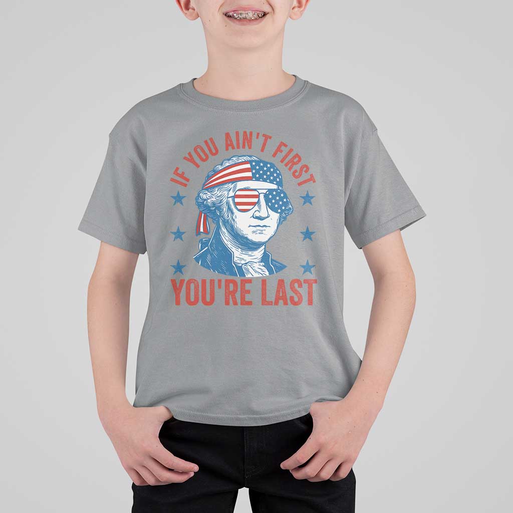 Funny 4th Of July T Shirt For Kid George Washington Stay Strapped Or Get Clapped - Wonder Print Shop