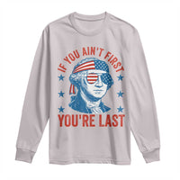 Funny 4th Of July Long Sleeve Shirt George Washington Stay Strapped Or Get Clapped - Wonder Print Shop