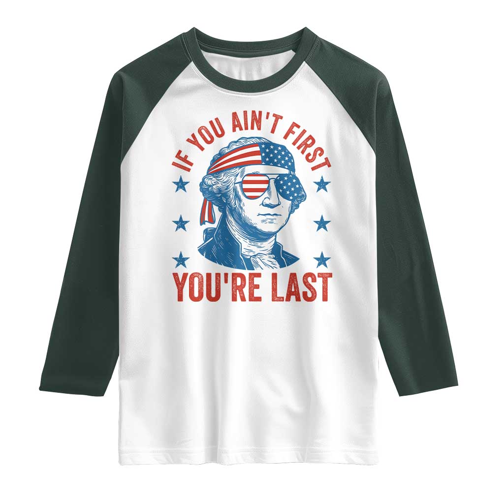Funny 4th Of July Raglan Shirt George Washington Stay Strapped Or Get Clapped - Wonder Print Shop