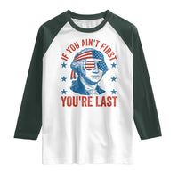 Funny 4th Of July Raglan Shirt George Washington Stay Strapped Or Get Clapped - Wonder Print Shop