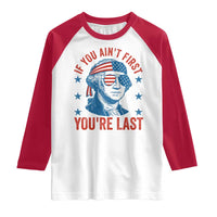 Funny 4th Of July Raglan Shirt George Washington Stay Strapped Or Get Clapped - Wonder Print Shop