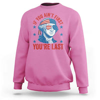 Funny 4th Of July Sweatshirt George Washington Stay Strapped Or Get Clapped - Wonder Print Shop