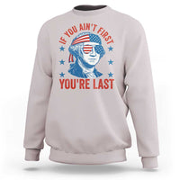 Funny 4th Of July Sweatshirt George Washington Stay Strapped Or Get Clapped - Wonder Print Shop