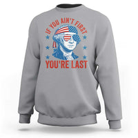 Funny 4th Of July Sweatshirt George Washington Stay Strapped Or Get Clapped - Wonder Print Shop