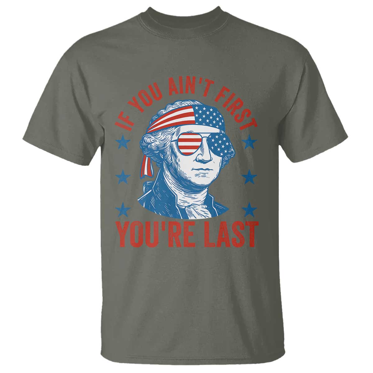 Funny 4th Of July T Shirt George Washington Stay Strapped Or Get Clapped - Wonder Print Shop