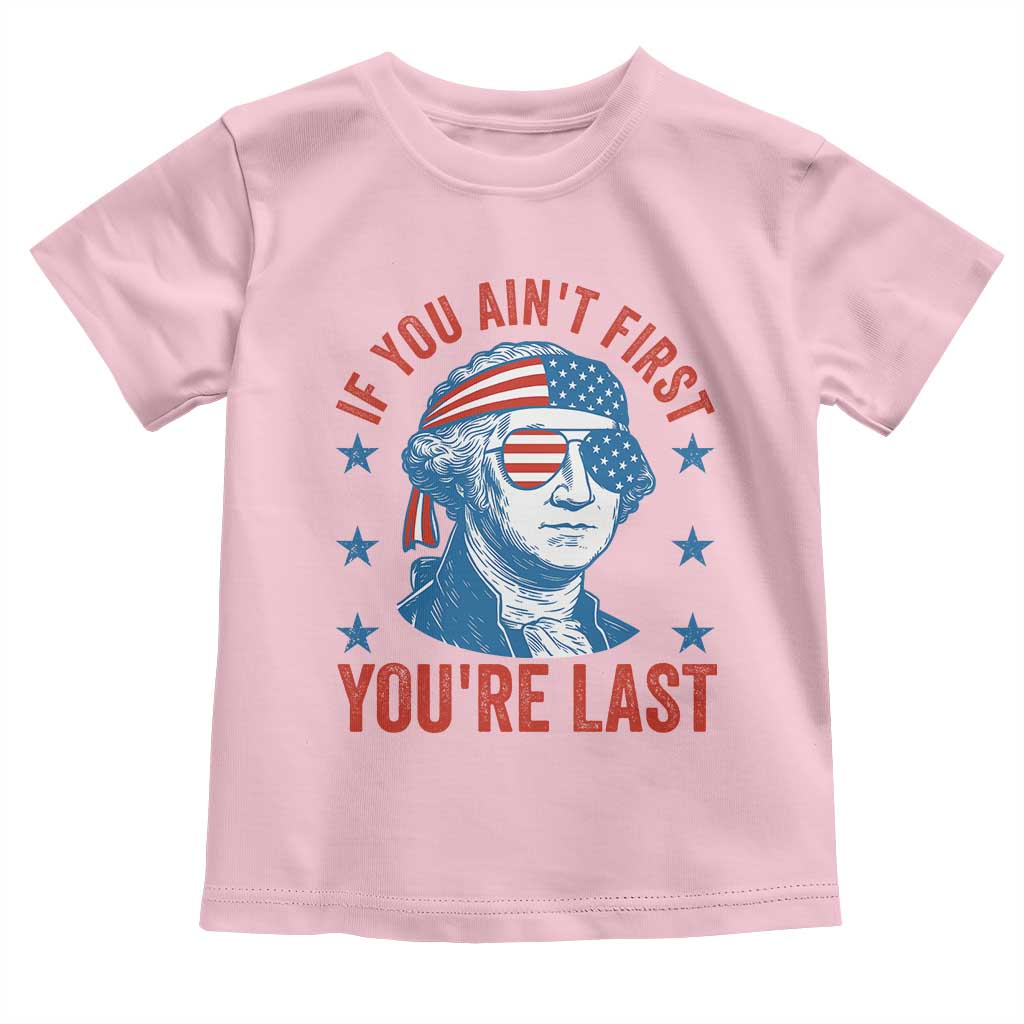Funny 4th Of July Toddler T Shirt George Washington Stay Strapped Or Get Clapped - Wonder Print Shop