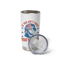 Funny 4th Of July Tumbler Cup George Washington Stay Strapped Or Get Clapped - Wonder Print Shop