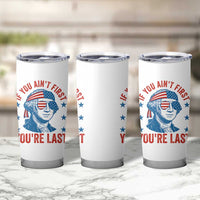 Funny 4th Of July Tumbler Cup George Washington Stay Strapped Or Get Clapped - Wonder Print Shop