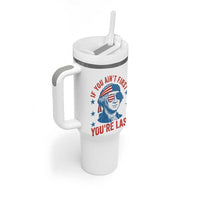 Funny 4th Of July Tumbler With Handle George Washington Stay Strapped Or Get Clapped - Wonder Print Shop