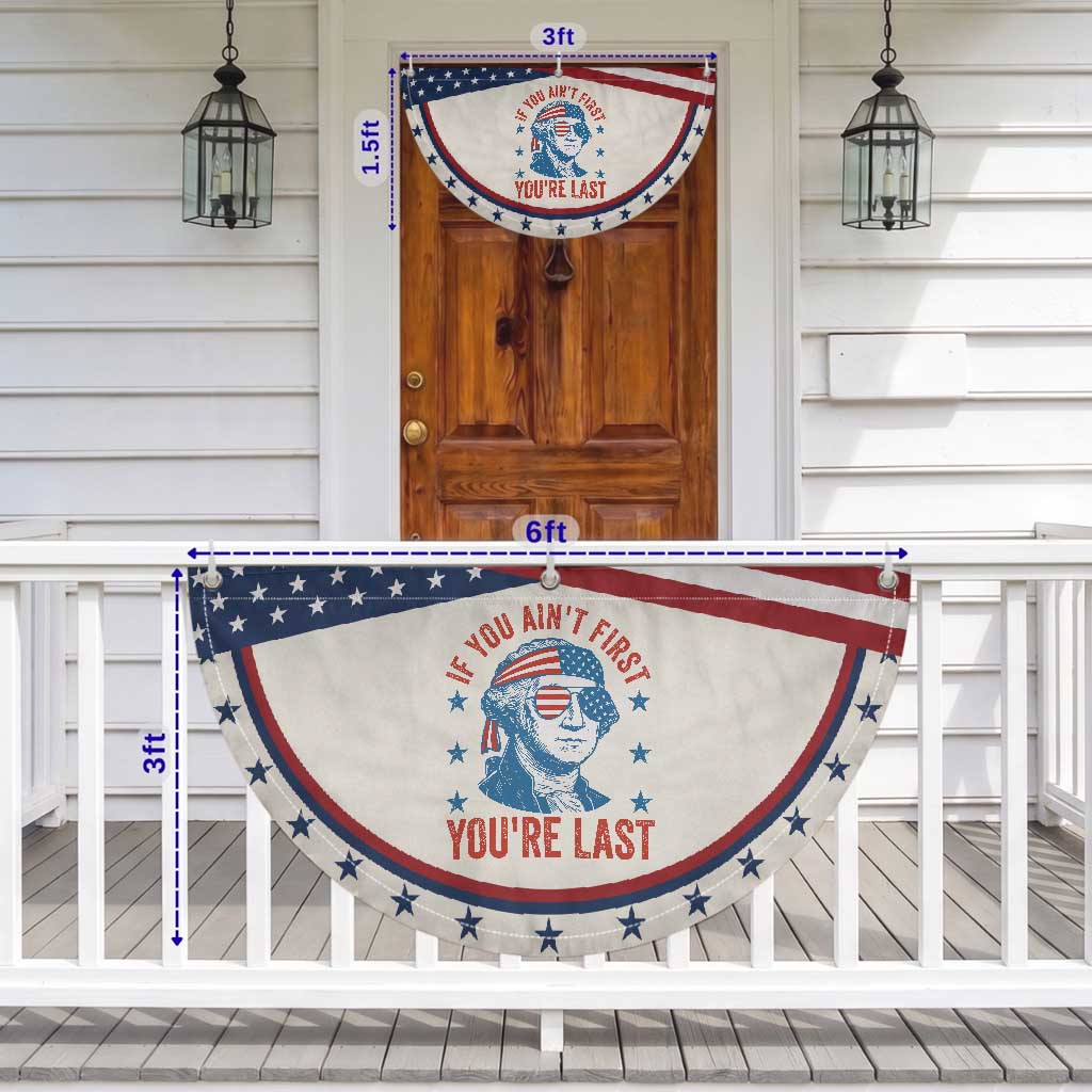 Funny 4th Of July Patriotic Fan Flag George Washington Stay Strapped Or Get Clapped