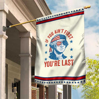 Funny 4th Of July Garden Flag George Washington Stay Strapped Or Get Clapped