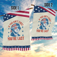 Funny 4th Of July Garden Flag George Washington Stay Strapped Or Get Clapped
