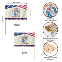 Funny 4th Of July Patriotic Handheld Flag George Washington Stay Strapped Or Get Clapped