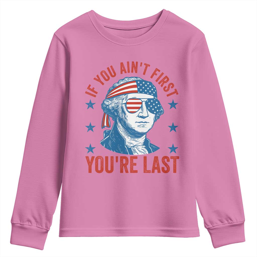 Funny 4th Of July Youth Sweatshirt George Washington Stay Strapped Or Get Clapped - Wonder Print Shop
