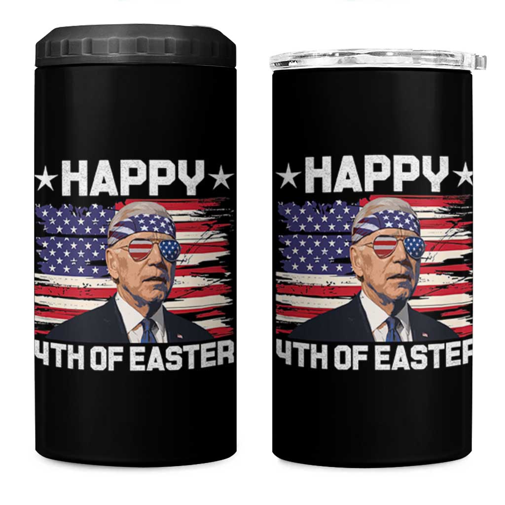 Joe Biden Happy Easter For Funny 4th Of July 4 in 1 Can Cooler Tumbler USA American Flag - Wonder Print Shop