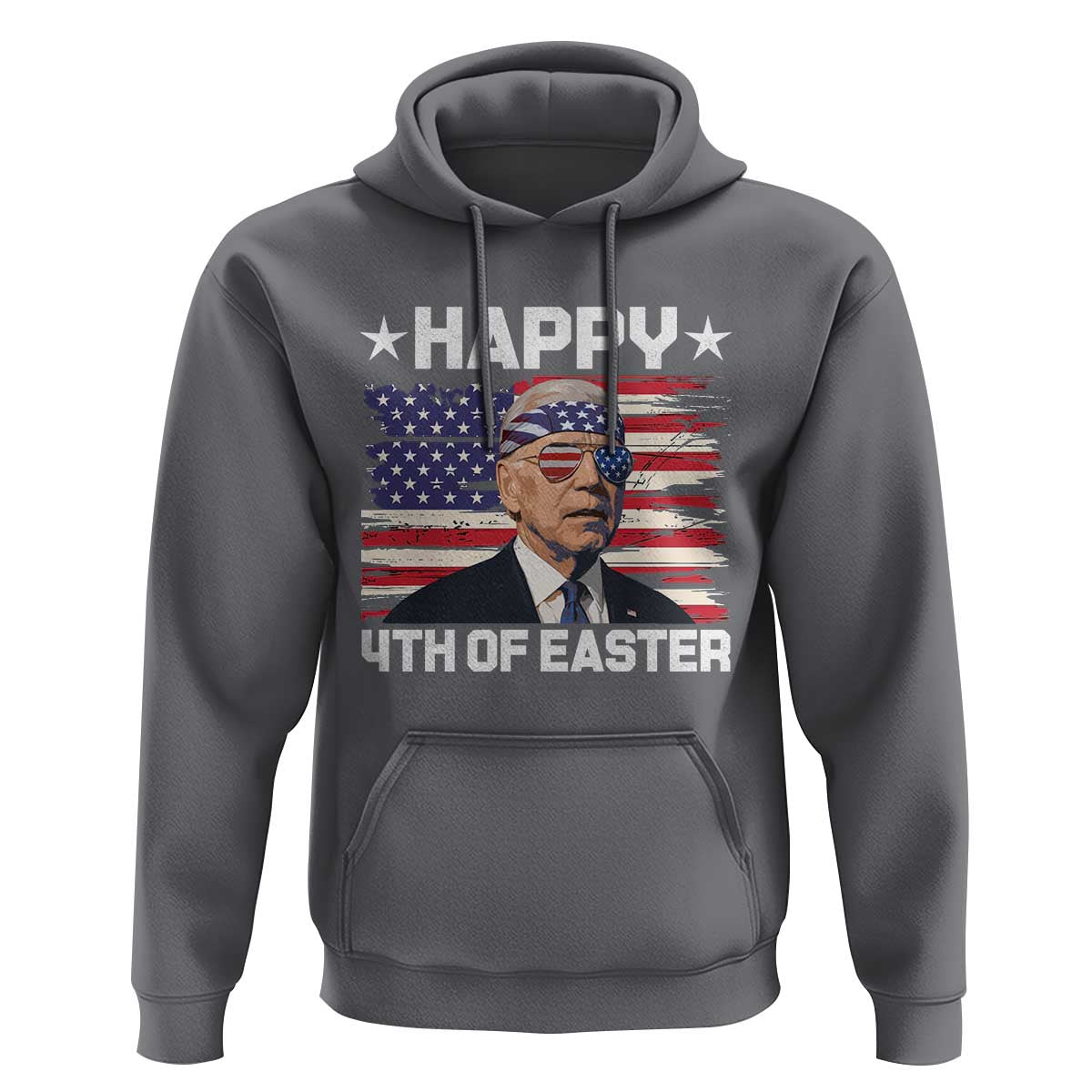Joe Biden Happy Easter For Funny 4th Of July Hoodie USA American Flag - Wonder Print Shop