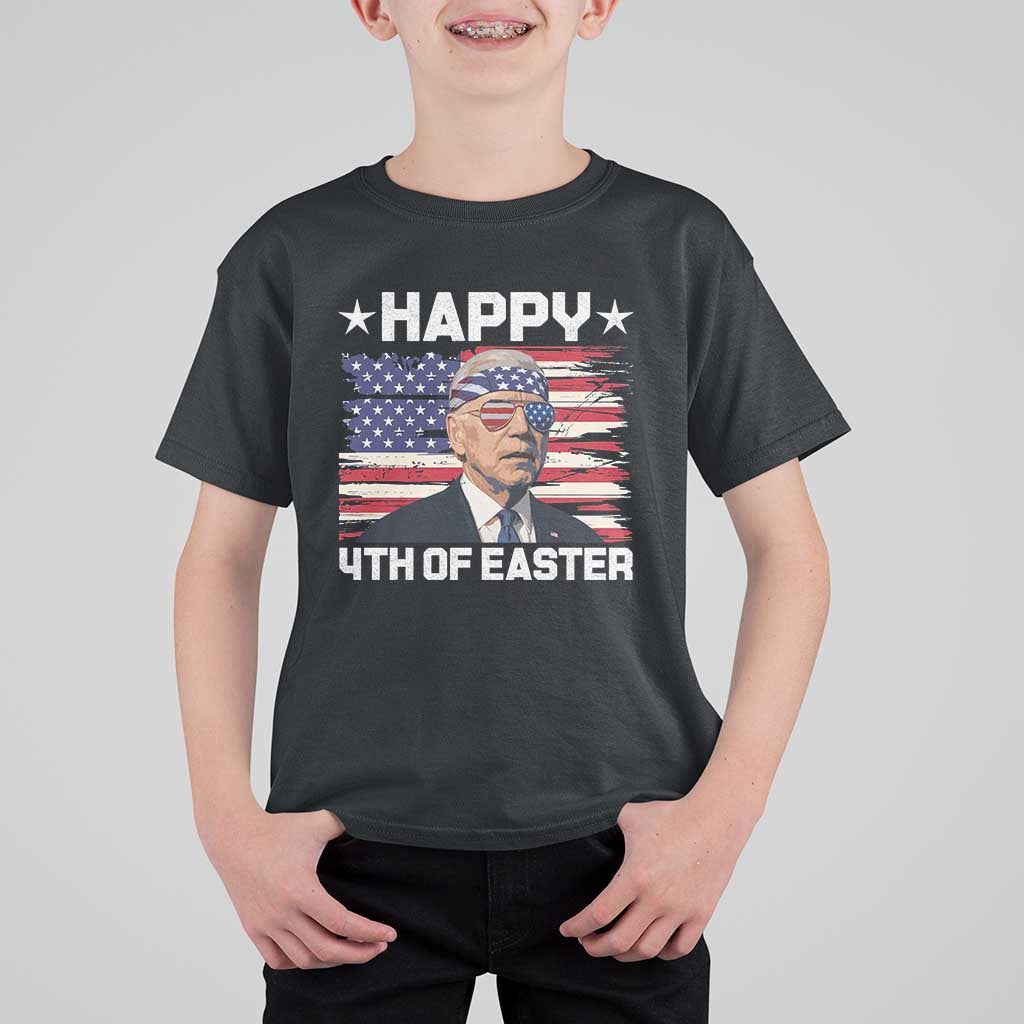 Joe Biden Happy Easter For Funny 4th Of July T Shirt For Kid USA American Flag - Wonder Print Shop