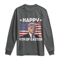 Joe Biden Happy Easter For Funny 4th Of July Long Sleeve Shirt USA American Flag - Wonder Print Shop