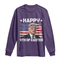 Joe Biden Happy Easter For Funny 4th Of July Long Sleeve Shirt USA American Flag - Wonder Print Shop