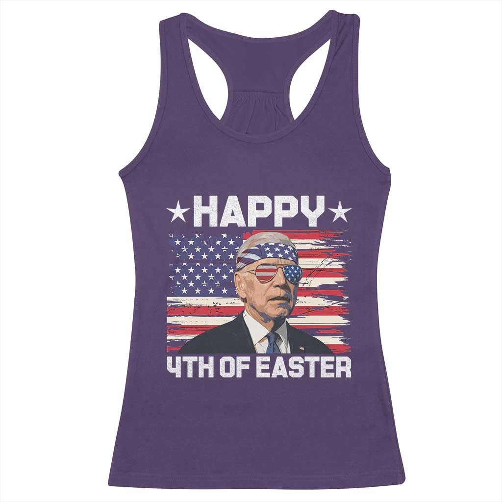 Joe Biden Happy Easter For Funny 4th Of July Racerback Tank Top USA American Flag - Wonder Print Shop