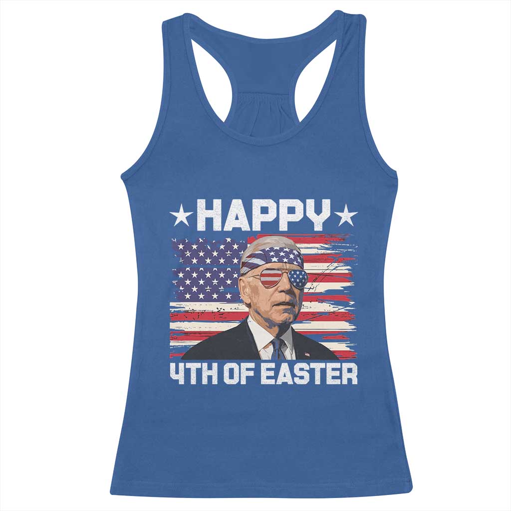Joe Biden Happy Easter For Funny 4th Of July Racerback Tank Top USA American Flag - Wonder Print Shop