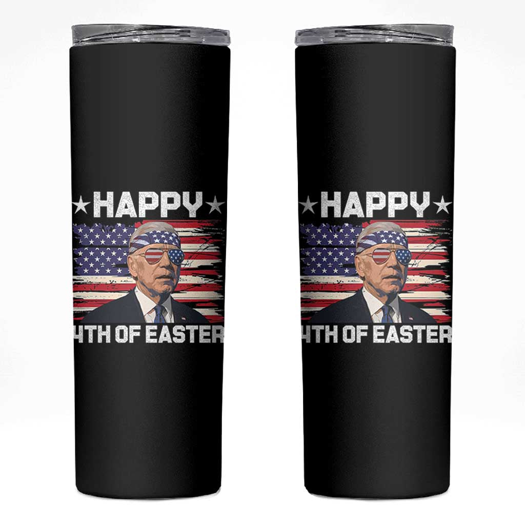 Joe Biden Happy Easter For Funny 4th Of July Skinny Tumbler USA American Flag - Wonder Print Shop