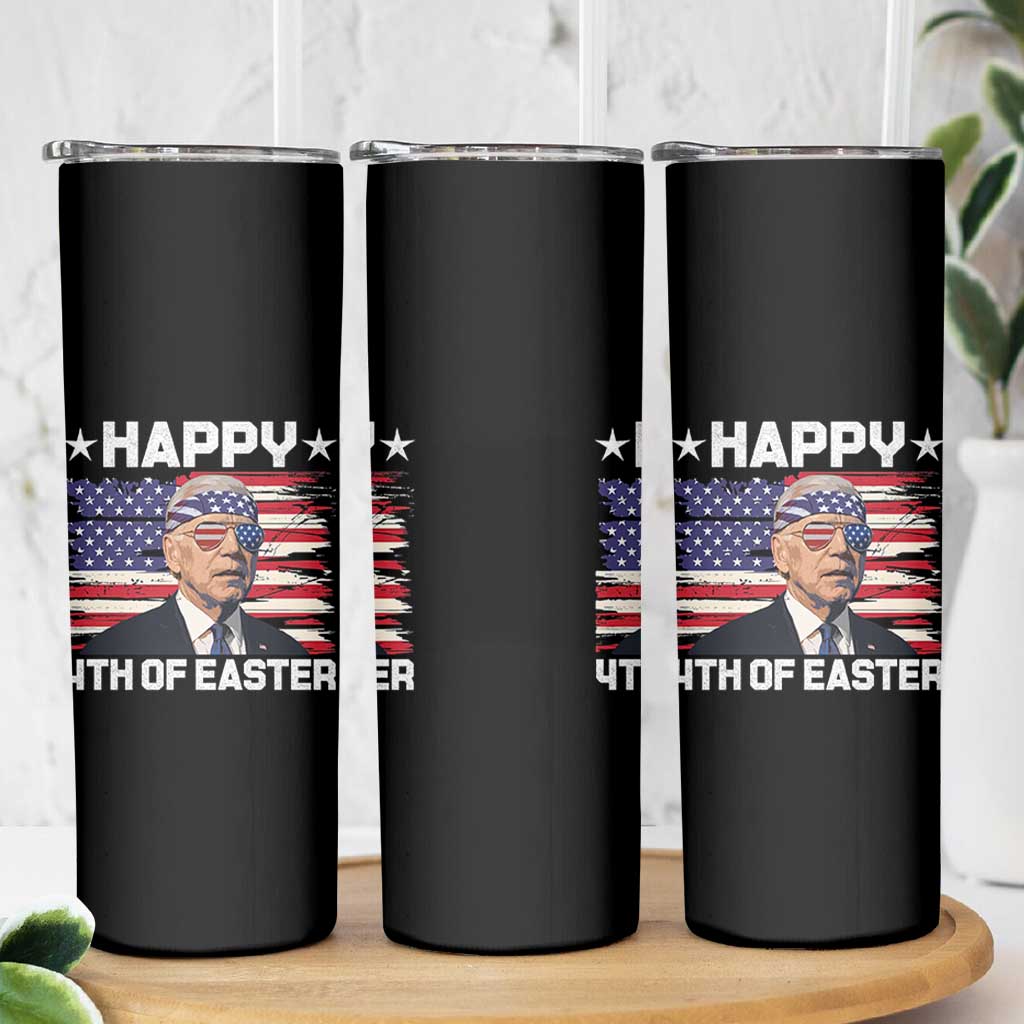Joe Biden Happy Easter For Funny 4th Of July Skinny Tumbler USA American Flag - Wonder Print Shop