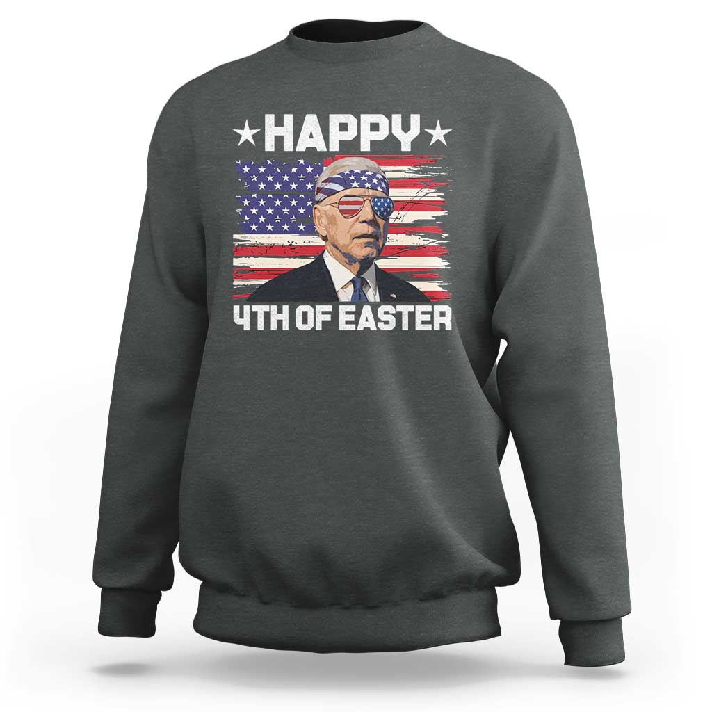 Joe Biden Happy Easter For Funny 4th Of July Sweatshirt USA American Flag - Wonder Print Shop