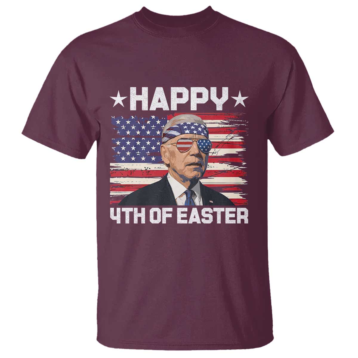 Joe Biden Happy Easter For Funny 4th Of July T Shirt USA American Flag - Wonder Print Shop