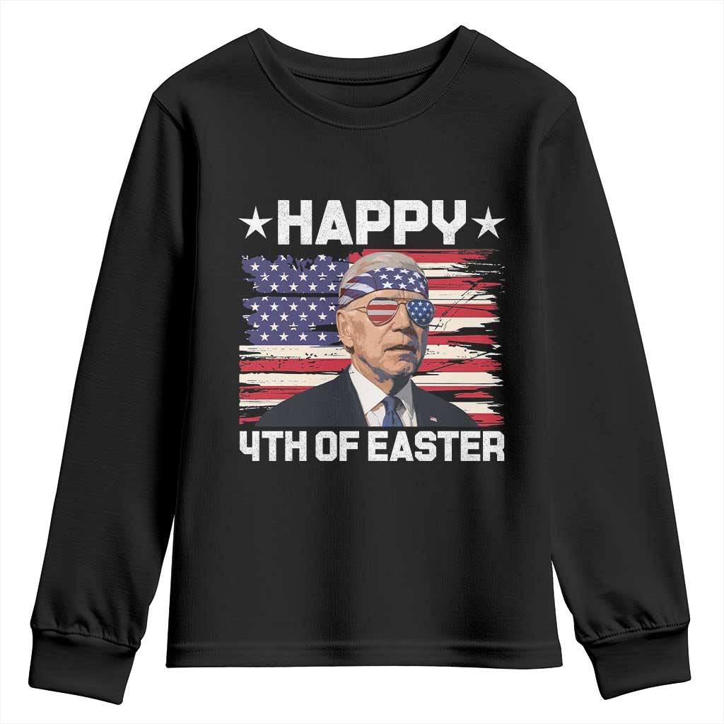 Joe Biden Happy Easter For Funny 4th Of July Youth Sweatshirt USA American Flag - Wonder Print Shop