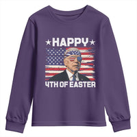 Joe Biden Happy Easter For Funny 4th Of July Youth Sweatshirt USA American Flag - Wonder Print Shop