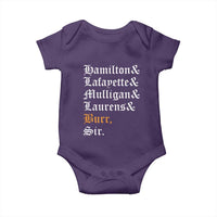 Hamilton Laurens Lafayette Mulligan Burr, Sir Baby Onesie - Wonder Print Shop