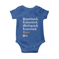 Hamilton Laurens Lafayette Mulligan Burr, Sir Baby Onesie - Wonder Print Shop