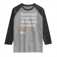 Hamilton Laurens Lafayette Mulligan Burr, Sir Raglan Shirt - Wonder Print Shop