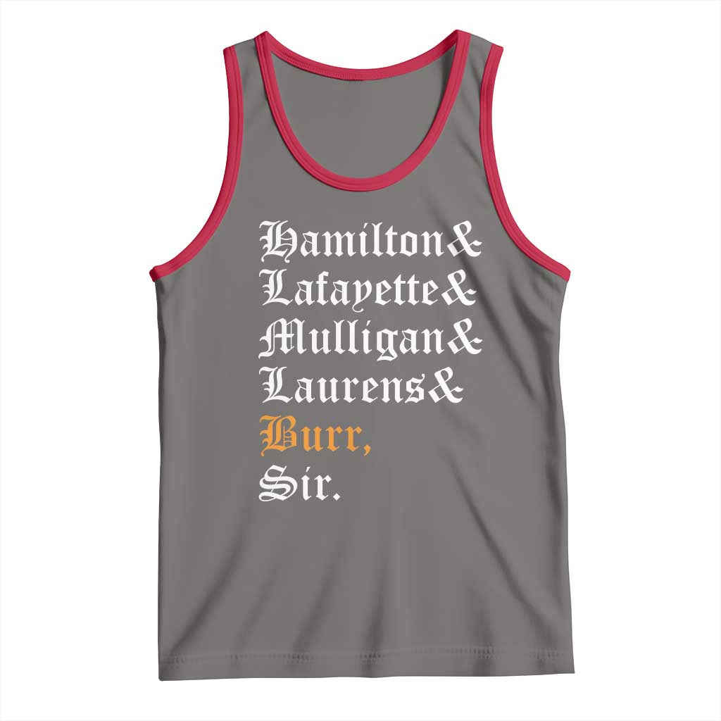 Hamilton Laurens Lafayette Mulligan Burr, Sir Tank Top - Wonder Print Shop