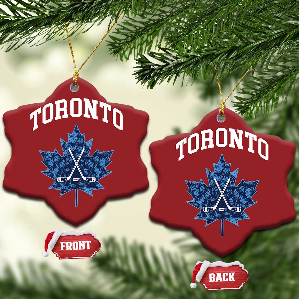 Vintage Canada Hockey Christmas Ornament Maple Leafs - Wonder Print Shop