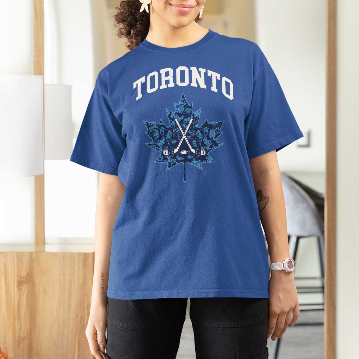 Vintage Canada Hockey T Shirt For Women Maple Leafs - Wonder Print Shop