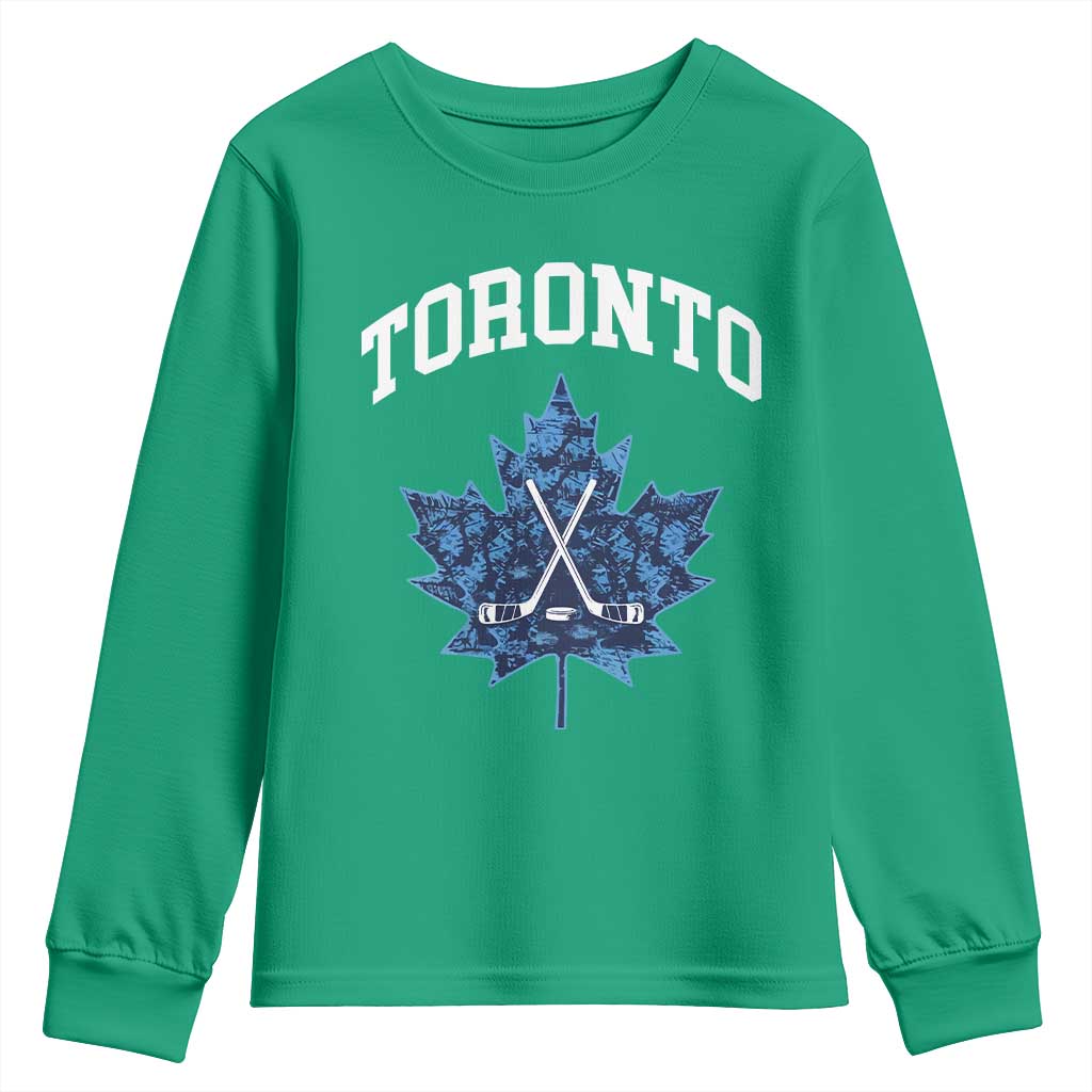 Vintage Canada Hockey Youth Sweatshirt Maple Leafs - Wonder Print Shop