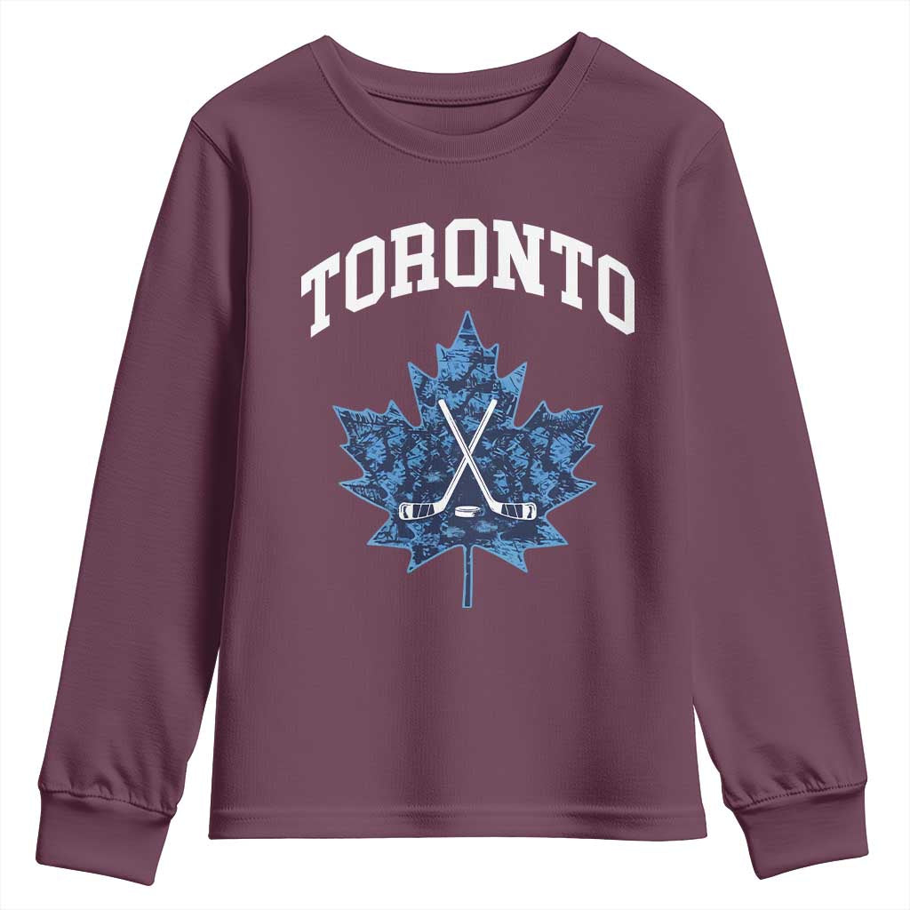 Vintage Canada Hockey Youth Sweatshirt Maple Leafs - Wonder Print Shop