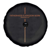Fatherhood Is Kingdom Work Spare Tire Cover Vintage Christian Dad Cross