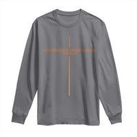 Fatherhood Is Kingdom Work Long Sleeve Shirt Vintage Christian Dad Cross