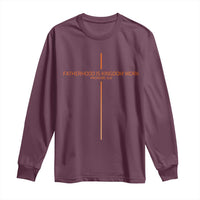 Fatherhood Is Kingdom Work Long Sleeve Shirt Vintage Christian Dad Cross
