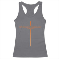 Fatherhood Is Kingdom Work Racerback Tank Top Vintage Christian Dad Cross