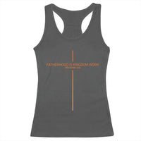 Fatherhood Is Kingdom Work Racerback Tank Top Vintage Christian Dad Cross