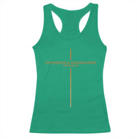 Fatherhood Is Kingdom Work Racerback Tank Top Vintage Christian Dad Cross
