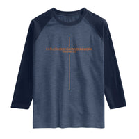 Fatherhood Is Kingdom Work Raglan Shirt Vintage Christian Dad Cross