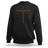 Fatherhood Is Kingdom Work Sweatshirt Vintage Christian Dad Cross