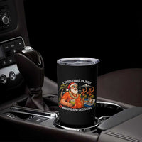 Funny Christmas in July Making Bad Decisions Tumbler Cup Tropical Santa Hawaiian Summer Holiday Party